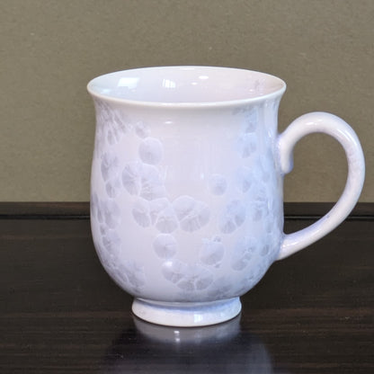 Kyoto Kiyomizu ware, Japanese Mug (Tea cup, Coffee cup) Flower Crystal Purple