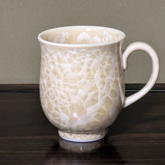Kyoto Kiyomizu ware, Japanese Mug (Tea cup, Coffee cup) Flower Crystal Golden Flower
